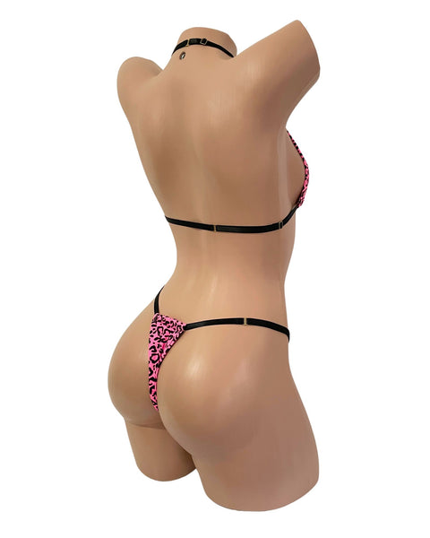 Biquíni de Fita Bronze Perfeito Onça Pink Barbie
