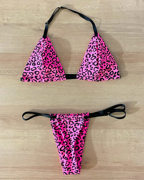 Biquíni de Fita Bronze Perfeito Onça Pink Barbie