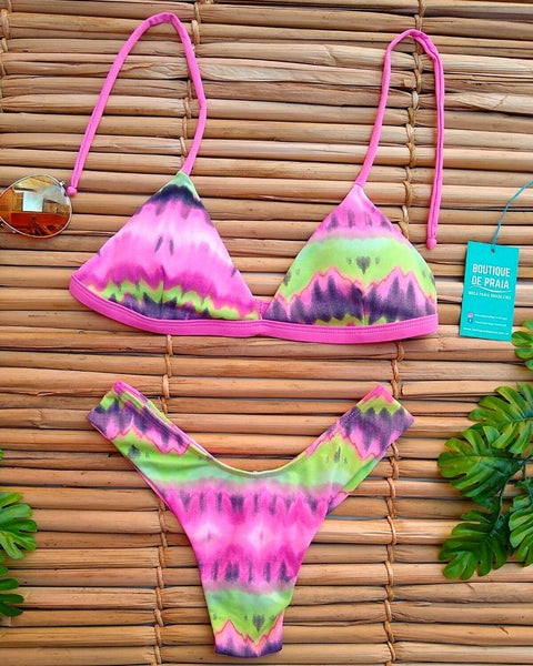Biquíni Asa Delta Fio Duplo Tie Dye Candy