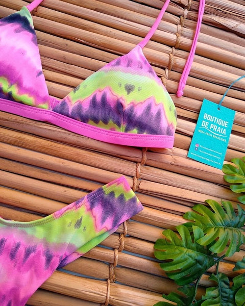 Biquíni Asa Delta Fio Duplo Tie Dye Candy