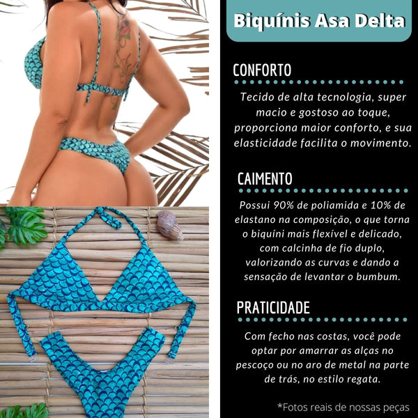 Biquíni Asa Delta Escamas de Sereia