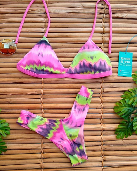 Biquíni Asa Delta Fio Duplo Tie Dye Candy