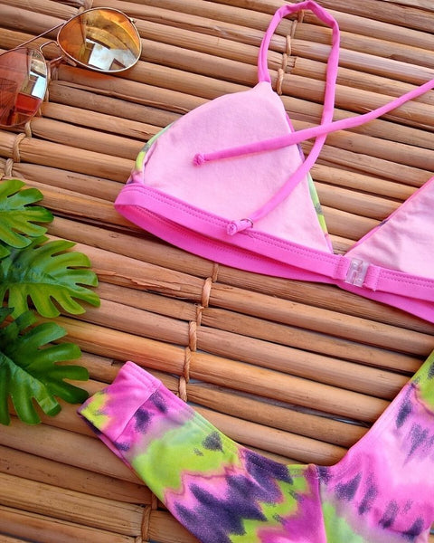Biquíni Asa Delta Fio Duplo Tie Dye Candy