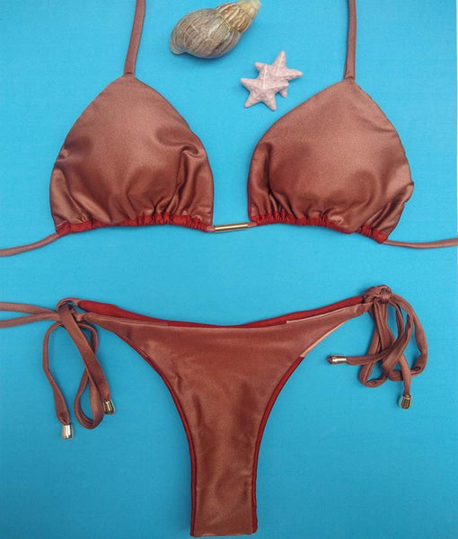 Biquíni Perolado Ocre